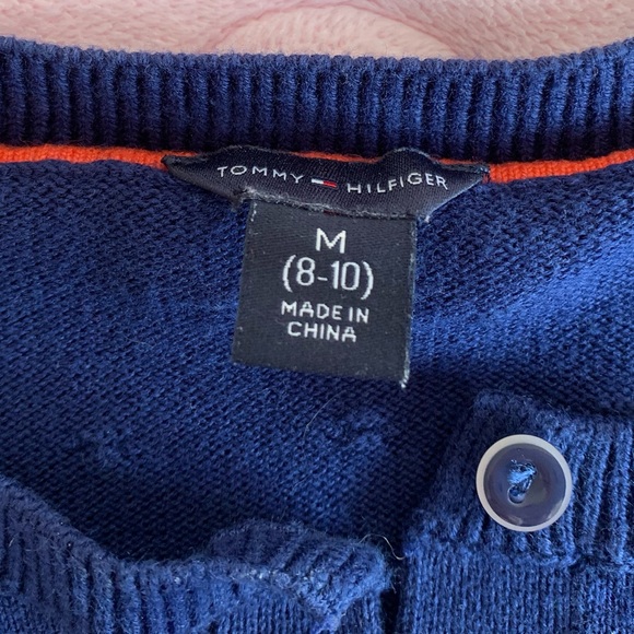 Essential Tommy Hilfiger Navy Cropped Cardigan - Picture 3 of 3